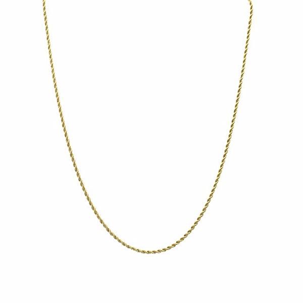 Gold tone chain Measures approx 20" from clasp to closure Measures approx 10" dangling Gold 14k Charm Necklaces, 14k Gold Charm Necklaces With Chain, 14k Gold Charm Necklace With Chain, Gold Cable Chain Jewelry, Gold Metal Cable Chain Jewelry, Gold Cable Chain Charm Necklace, Gold Rope Chain Necklace As A Gift, Gold Metal Charm Necklace With Cable Chain, Metal Link Rope Chain Jewelry