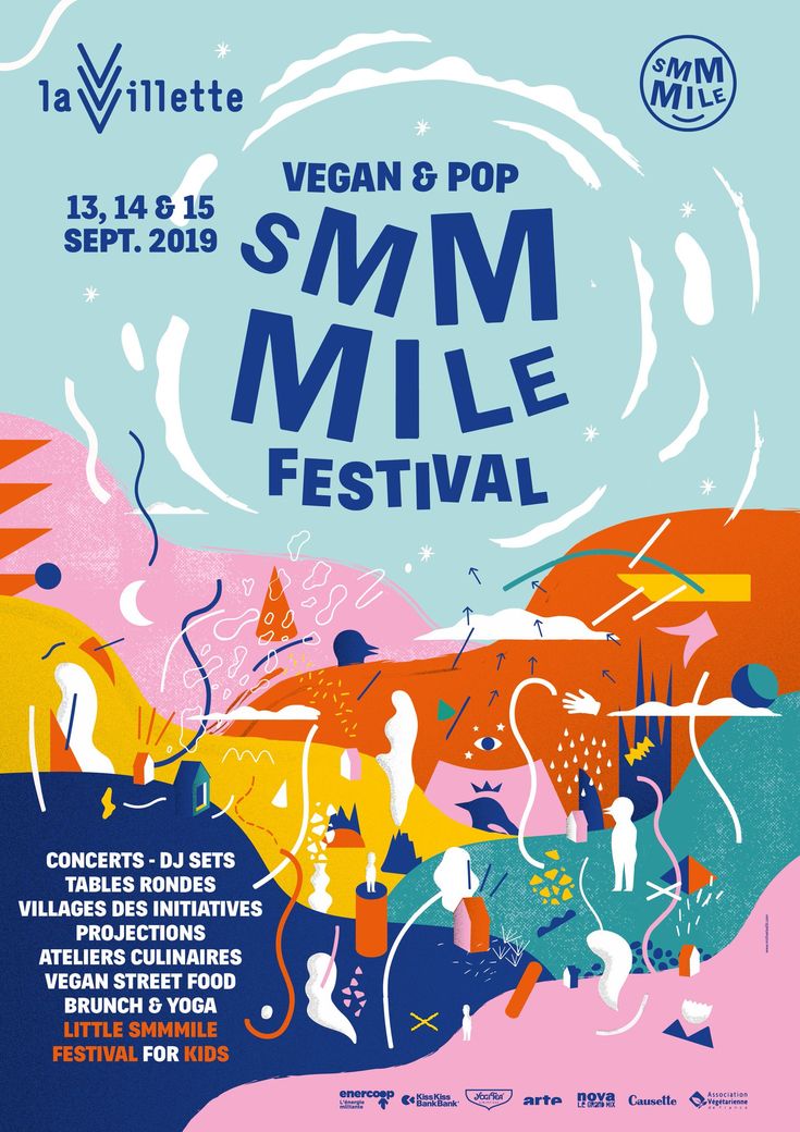 an event poster for the vegan & pop smm mile festival in la veritette