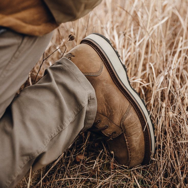 Danner Men's Cedar River 8" Moc Toe Waterproof Hunt Work Boot - Brown - 14304 On Sale Now! This Item Ships FREE! Move quickly and confidently through thicket, forest or prairie. Made for upland bird hunting, these hunting boots perform in the field and clean up nicely for after work or weekend wear. The leather upper is designed with classic moc toe construction. A waterproof Danner® Dry liner keeps feet dry in soggy fields, and a lugged Danner® Bob outsole delivers optimal traction in any seaso Upland Bird Hunting, Free Move, Hard Working Man, Bird Hunting, Hunting Boots, Work Boot, Weekend Wear, Online Sales, Casual Fits