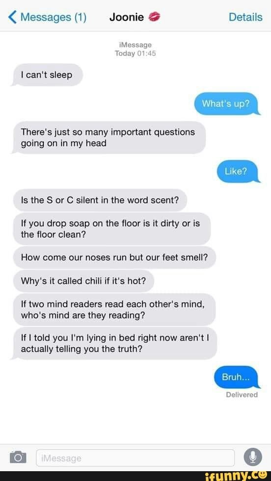 two texts that are being used to describe what they're talking to each other