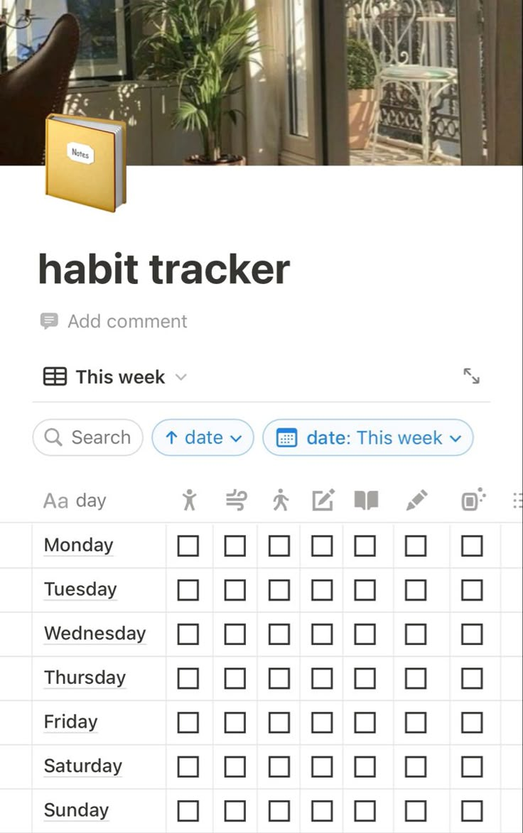 a screenshot of the habit tracker app