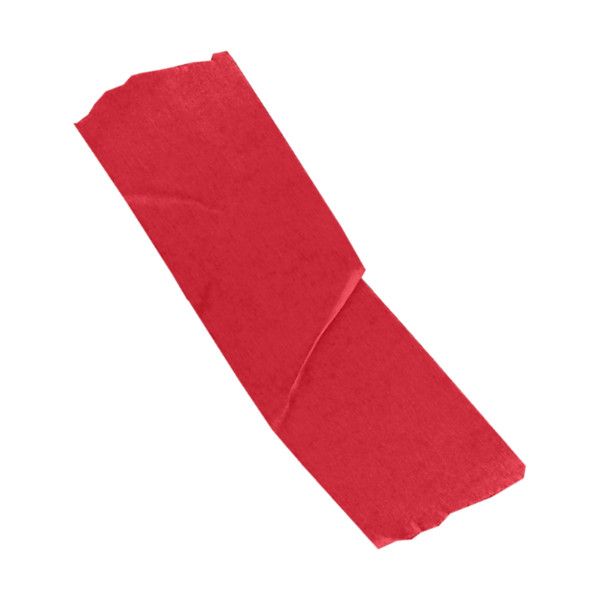 an empty red napkin on a white background