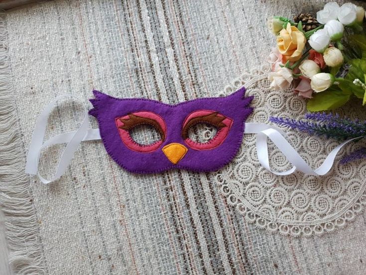 Owl Mask Pattern Owl Felt Mask Pdf Halloween Costume Dress | Etsy Handmade Halloween Costume Mask, Handmade Halloween Masks, Owl Mask, Felt Mask, Felt Owls, Rag Doll Pattern, Dress Halloween Costume, Doll Sewing Patterns, Dress Up Dolls