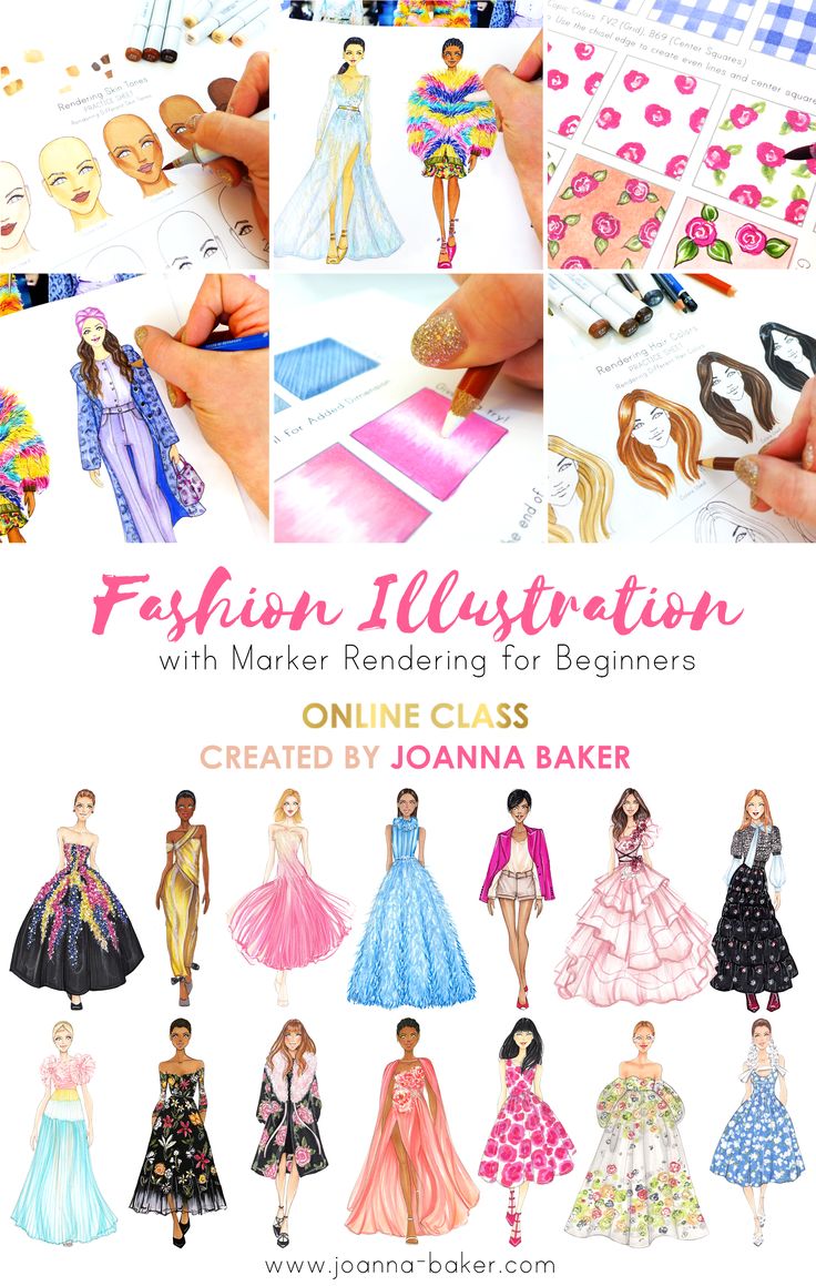 fashion illustration with maker rendering for beginners - online class created by joanna baker