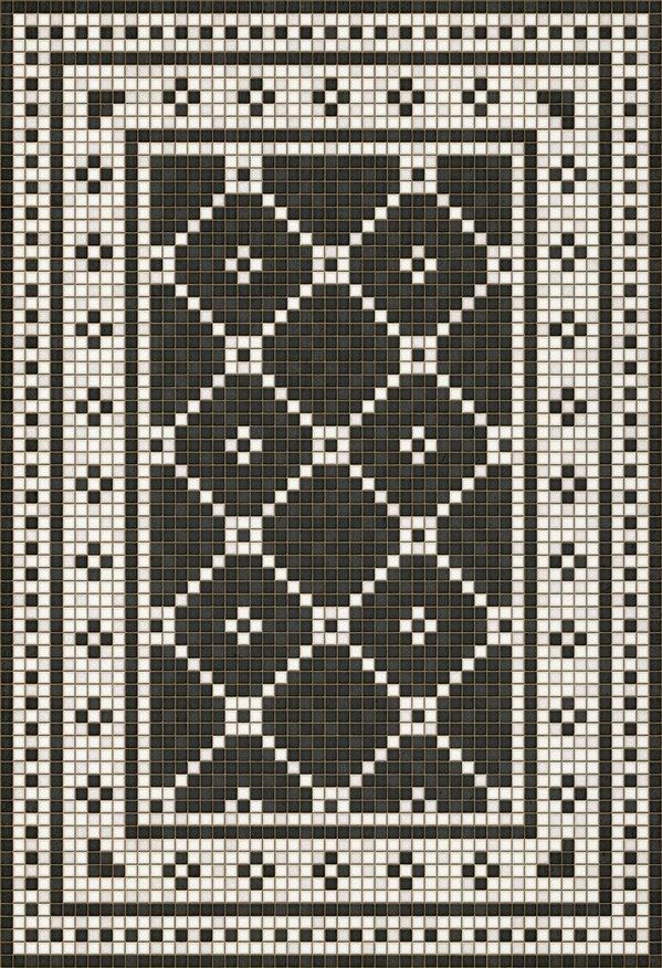 a black and white pattern with squares on it