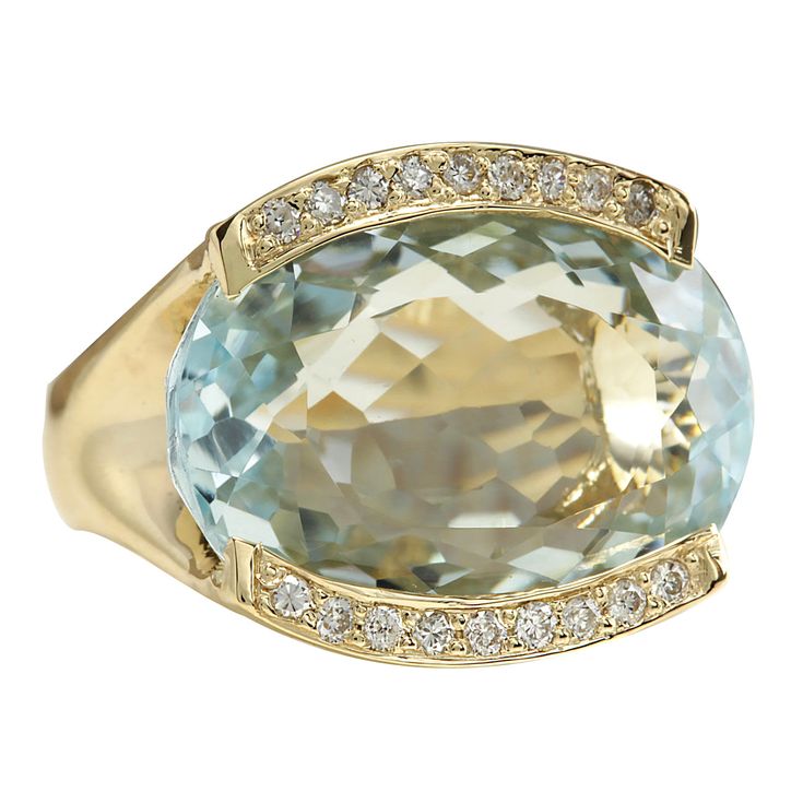 Stamped: 14K Yellow GoldTotal Ring Weight: 12.5 GramsRing Length: N/ARing Width: N/AGemstone Weight: Total Natural Aquamarine Weight is 25.00 Carat (Measures: 12.30x19.90 mm)Color: BlueDiamond Weight: Total Natural Diamond Weight is 0.35 CaratColor: F-G, Clarity: VS2-SI1Face Measures: 17.00x19.90 mmSku: [702906W] Luxury Oval Yellow Gold Topaz Ring, Luxury Yellow Gold Oval Topaz Ring, Classic Yellow Gold Topaz Ring With Gemstone Accents, Luxury Yellow Gold Rings With Gemstone Accents, Exquisite Yellow Gold Rings With Gemstone Accents, Luxury 14k Gold Oval Topaz Ring, Timeless Yellow Gold Topaz Ring With Accent Stones, Oval Yellow Gold Topaz Ring With Diamond Accents, Elegant Oval Yellow Gold Topaz Ring