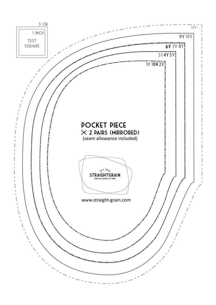 the pocket piece is cut out and ready to be used for sewing or quilting