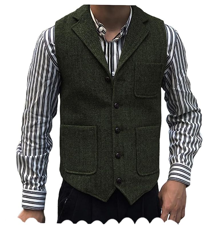 PRICES MAY VARY. Features: Button closure,single breasted 6 buttons,3 real pockets, adjustable back strap. Size: Please read the our size chart information of the product in order to choose your own size,not Amazon size chart. Fabrics: tweed pattern, it’s comfortable, simple, classic.Wool blend vest for casual comfort. Occasions: The vest is easy to match with dress shirt, suit coat, casual pants, etc. Suit for daily wear, business, Groomsmen, outdoor, all occasions and seasons. Attention: Dry c Single-breasted Tweed Button-up Outerwear, Business Vest With Pockets For Fall, Fall Business Vest With Pockets, Tweed Vest With Pockets For Tailoring, Business Vest With Button Closure For Fall, Fall Business Vest With Button Closure, Winter Business Casual Vest With Pockets, Business Casual Winter Vest With Pockets, Fall Tweed Vest With Pockets