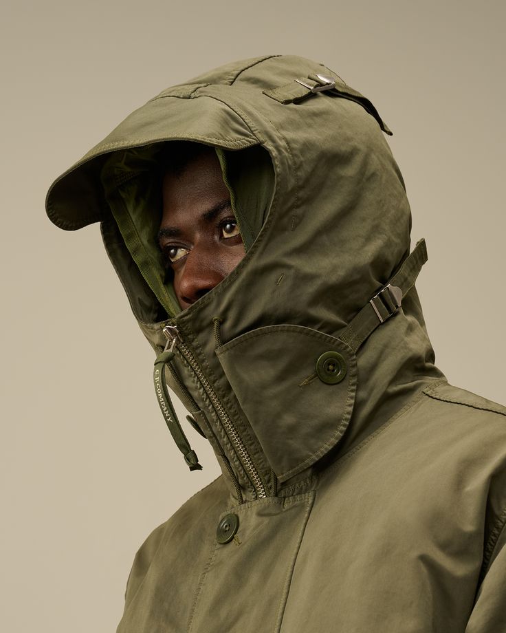 Hooded jacket crafted in Micro Kei, a soft-textured and durable nylon/polyester microfibre. Detachable down lining. Garment dyed anti-drop treated. Zipper Face, Country Shop, C P Company, The C, Waist Bag, Hooded Jacket, Online Store, Man Shop, Pool