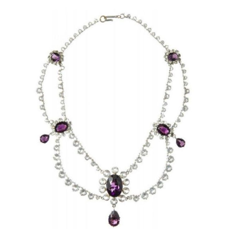 Hollywood iconic multi strend tiered Amethyst necklace CZ Zircon 925 Sterling Silver necklace white gold plated over silver Nec6 Metal: Sterling Silver Metal Purity: 925 Metal Wt: 92.880 Grams Stone: CZ Zircon stone Clarity: AAAAA Stone colour: colour less / white Stone weight:10.890 ctw Gemstone: Amethyst Gemstone creation: Lab creation length:18 inch Product Color: Oxidized Black and Gold Rhodium Plated on Sterling Silver Exquisite White Gold Jeweled Necklaces, Classic White Gold Necklaces With Jewels, Fine Jewelry White Gold Necklace With Jewels, White Gold Jeweled Fine Necklaces, Classic Formal Necklaces With Stones, Classic Formal Necklace With Stones, Dazzling Sterling Silver Necklace With Jewels, Exquisite White Gold Jewelry, Elegant Sterling Silver Necklaces With Stones