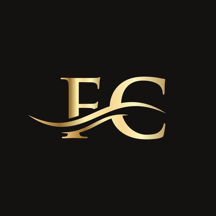 the letter eg in gold on a black background