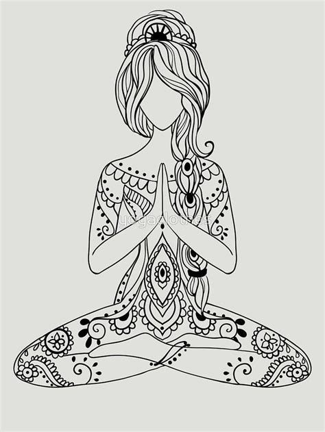 a woman is sitting in the lotus position