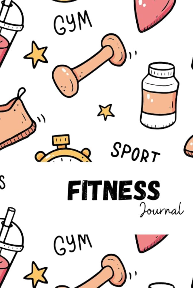 a white background with different types of sports items and the words, sport fitness journal