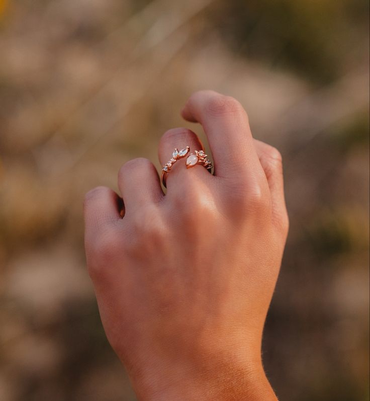 Rose gold crystal wedding engagement ring with pink crystals Dainty Adjustable Crystal Promise Ring, Adjustable Dainty Crystal Promise Ring, Adjustable Rose Gold Midi Rings For Promise, Adjustable Delicate Rose Gold Midi Rings, Delicate Adjustable Crystal Promise Ring, Adjustable Delicate Crystal Promise Ring, Dainty Adjustable Rose Gold Ring, Fairy Ring, Mermaid Tale