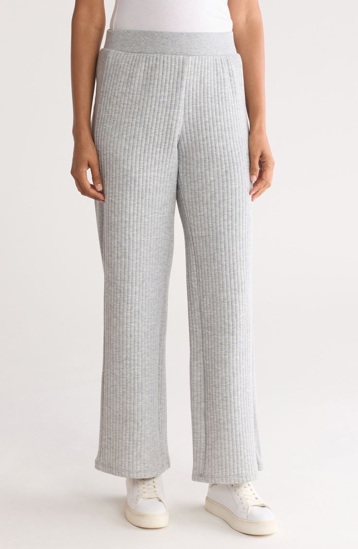 Relax at home or run errands in pull-on pants constructed from a soft ribbed knit for maximum comfort. Elastic waist 100% polyester Machine wash, dry flat Imported Easy Ribs, Ribbed Lounge Set, Rib Fabric, The Dawn, Pull On Pants, Contemporary Fashion, Ribbed Fabric, Small Tops, Polyester Spandex