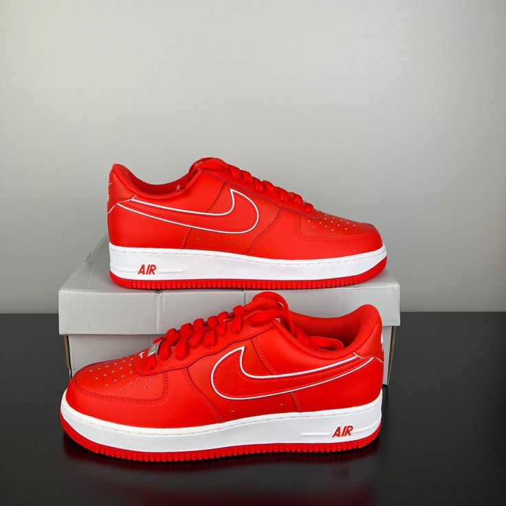 Nike Air Force 1 '07 Low Picante Red White Size 10 Mens Shoes Dv0788-600. All My Products Are Authentic. Please Feel Free To Contact Me With Any Questions. Luxury Men's University Red Basketball Shoes, Mens Red Nike, Customize Air Force 1, Nike Air Force 1 With Red Sole In Synthetic, Nike Air Force 1 With Red Sole, Sporty Style, University Red Low-top Custom Synthetic Sneakers, University Red Custom Synthetic Sneakers For Sports, University Red Synthetic Custom Sneakers For Sports, Sports Custom Sneakers In University Red