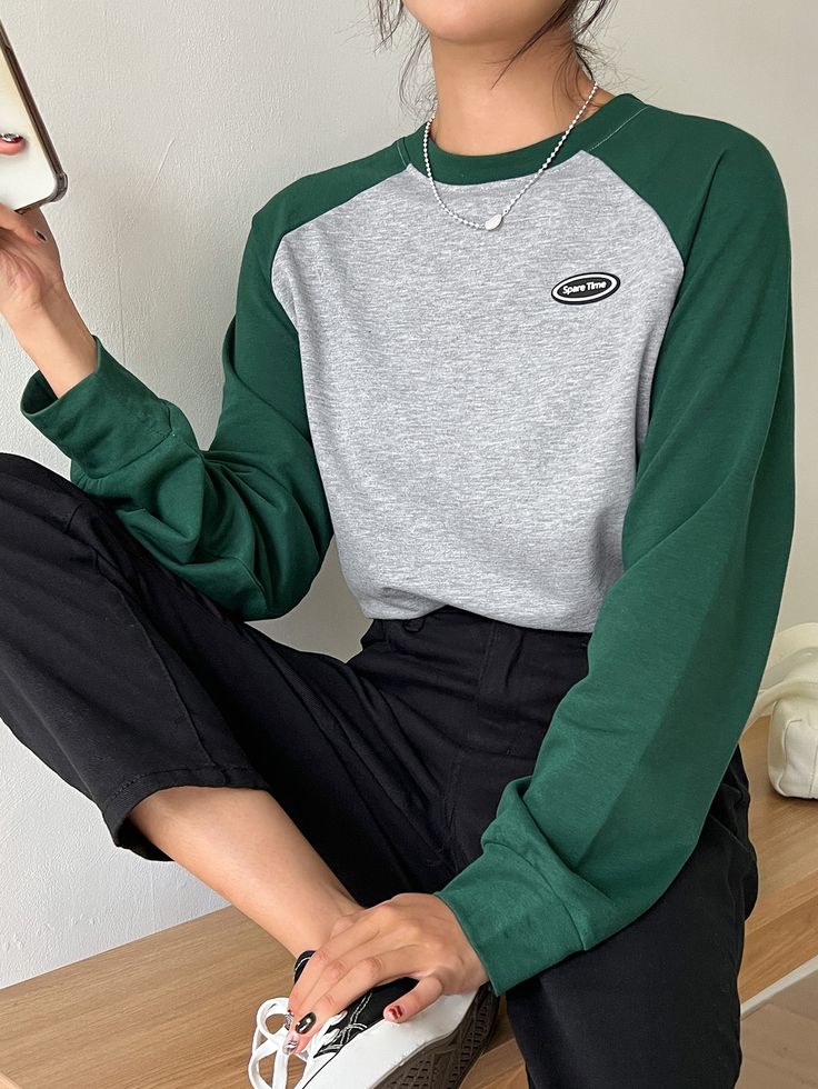 Long Sleeve Tee Outfit, Longsleeves Outfit, Long Sleeve Outfits, Casual Day Outfits, Tshirt Outfits, Inspired Outfits, Casual Style Outfits, Outfits Casuales, Cute Casual Outfits