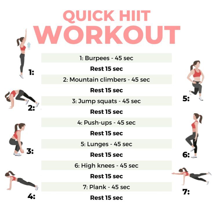 a woman is doing the quick and easy workout for her body, with instructions to do it