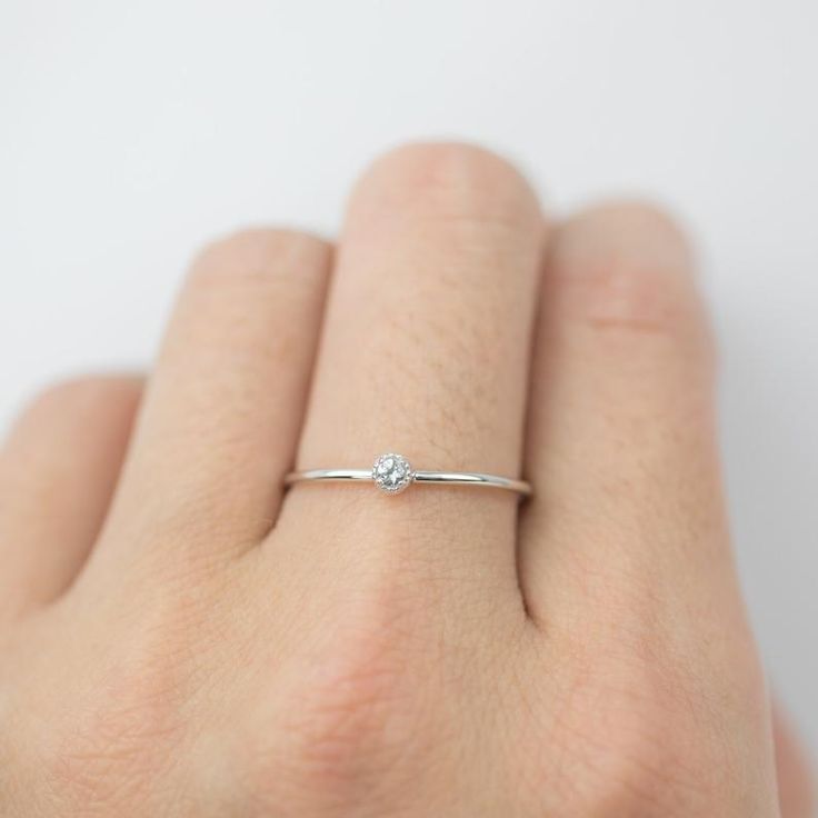 Aquamarine solitaire ring 14k white gold rose gold yellow | Etsy 14k White Gold Solitaire Jewelry, Dainty Jewelry With Simple Round Band Design, 14k Gold Solitaire Jewelry For Everyday, Everyday Solitaire Stackable Fine Jewelry Rings, Everyday Fine Jewelry Solitaire Stackable Rings, Everyday Fine Jewelry Stackable Solitaire Rings, Everyday Fine Jewelry Stackable Rings, Delicate Simple Design Jewelry For Promise Ring, Everyday Solitaire Ring Jewelry