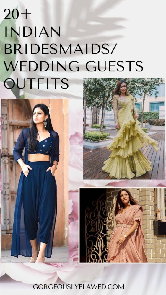 20+ Best Indian Bridesmaids Outfits Ideas 2020 | Indian Bridesmaid/Wedding Guest Outfit Inspirations Trending Indian Outfits For Wedding 2023, Indian Wedding Outfits 2023, Reception Guest Outfit Indian, 2023 Indian Fashion Trends, Wedding Looks Indian Guest, Cousin Wedding Outfit Indian, Indian Bridesmaids Outfits Ideas, Indian Wedding Outfits Guest For Women, Indian Wedding Guest Outfit Ideas