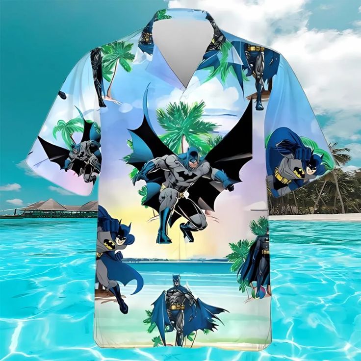 Batman Flower Hawaiian Shirt The Hawaiian Shirt is an iconic symbol of laid-back, tropical style. Crafted from lightweight, breathable fabrics, it offers a comfortable and relaxed fit, perfect for warm weather escapades. Its vibrant, exotic patterns evoke the spirit of the Hawaiian islands, radiating a sense of fun and adventure. With its button-up design and collared finish, it strikes the perfect balance between casual and smart-casual attire. Whether you’re strolling along the beach or attend White Hawaiian Shirt, Hawaii Shirts, Dark Mysterious, Branded Outfits, Summer Soiree, Tropical Colors, Tropical Style, Hawaiian Islands, Summer Gift