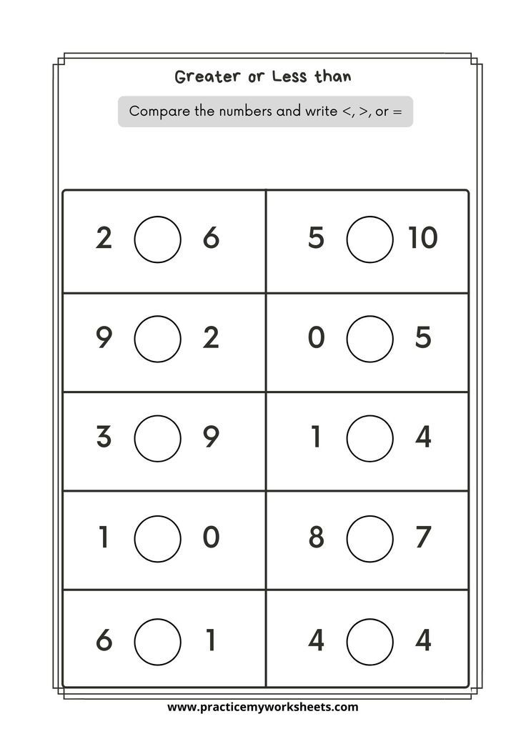 Comparison Of Numbers - Free Worksheets for class1 Comparison Of Numbers Worksheet, Less Than Greater Than, Project School, Maths Worksheets, Comparing Numbers, Math Notes, Free Worksheets, Uk Images, Math Worksheet