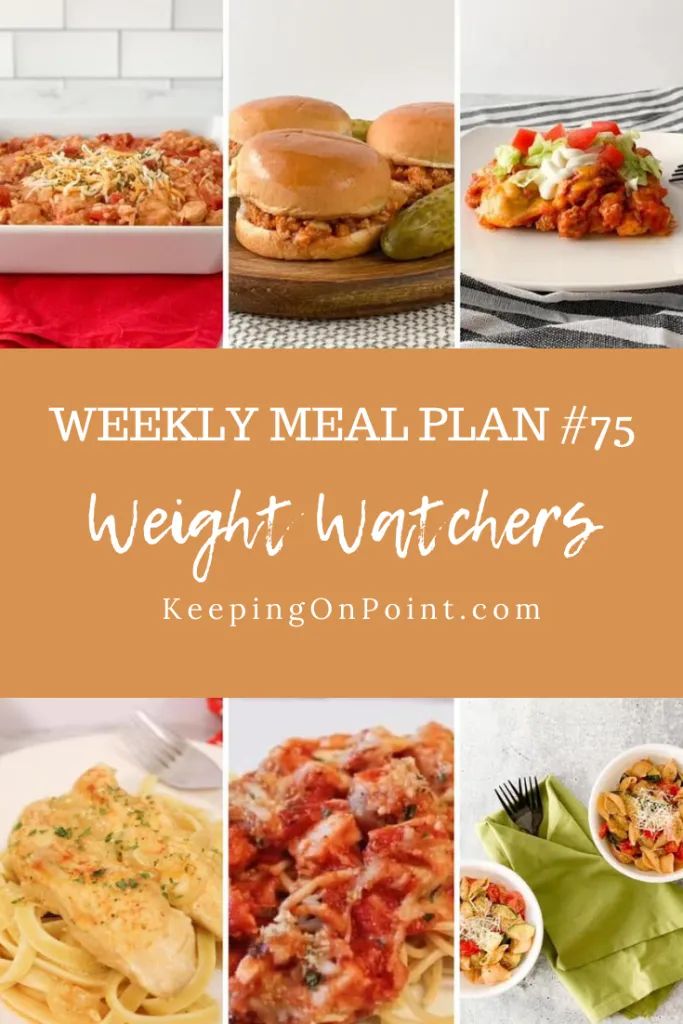 weekly meal plan 75 weight watchers to keep you on track for the next week