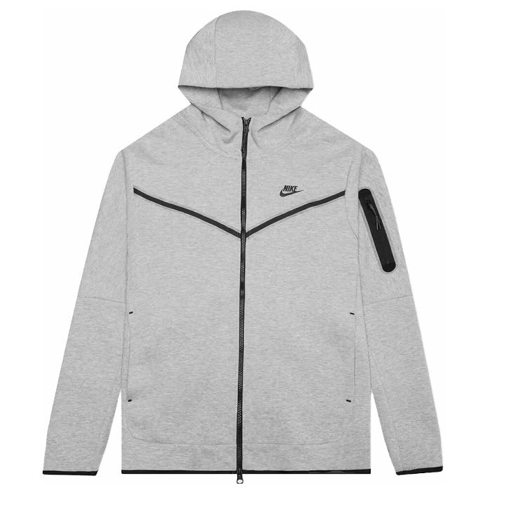 Heather Grey/Black Nike Sportswear Tech Fleece, Shirts Nike, Nike Tech, Tech Fleece, Nike Shirts, Full Zip Hoodie, Nike Sportswear, Men's Nike, Black Nikes