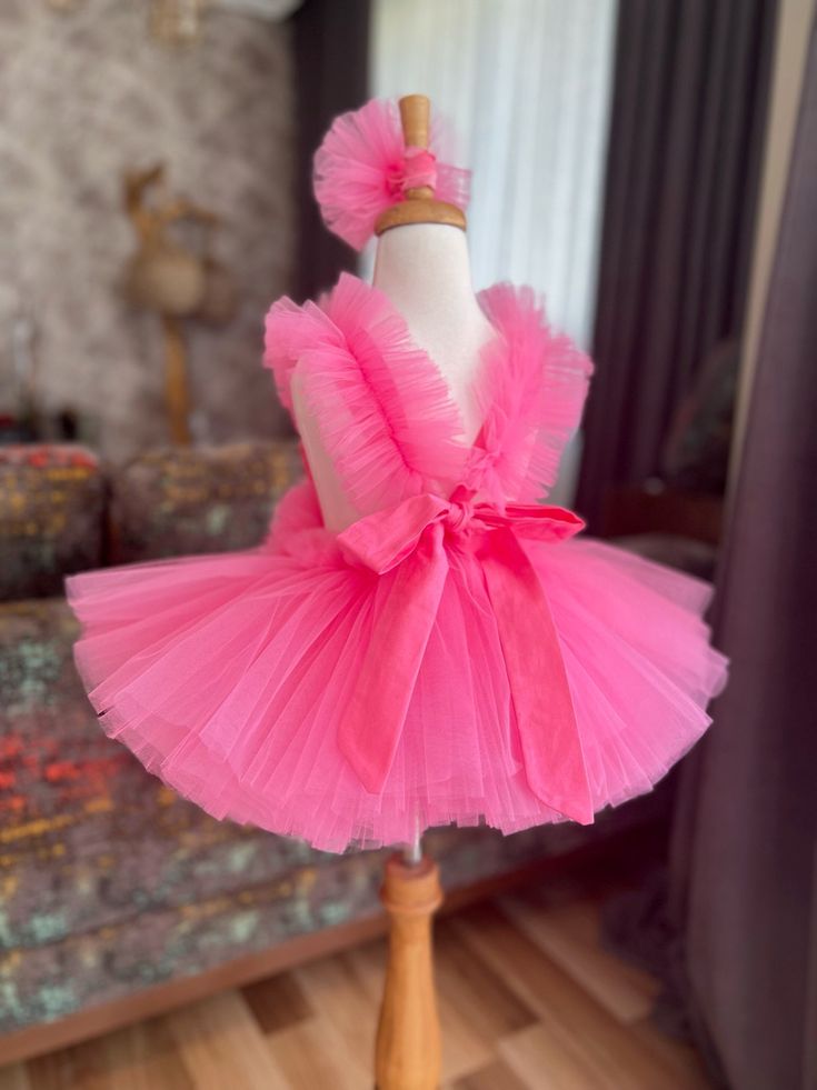 Fairy Style Ruffled Dress For Dress-up, Whimsical Pink Dress For Parties, Whimsical Pink Party Dress, Fairy Style Princess Dress With Ruffles For Dress-up, Fairytale Party Dress With Ruffles, Cute Ruffle Fairy Dress For Party, Cute Fairy Dress With Ruffles For Party, Easter Birthday Princess Dress With Ruffles, Pink Fairytale Fairy Dress With Ruffles