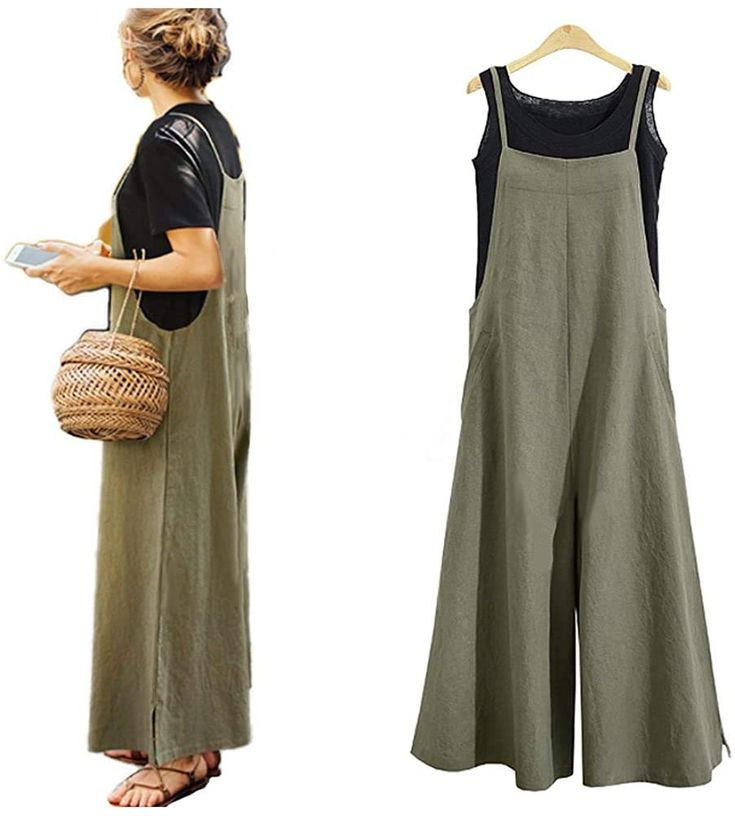 PRICES MAY VARY. 100%棉麻 中国制造 Hand Wash Only Wide Leg Pants Plus Size, Jumpsuits Casual, Womens Jumpsuits Casual, Tank Jumpsuit, Overalls Pants, Long Romper, Bib Overalls, Striped Jumpsuit, Long Jumpsuits