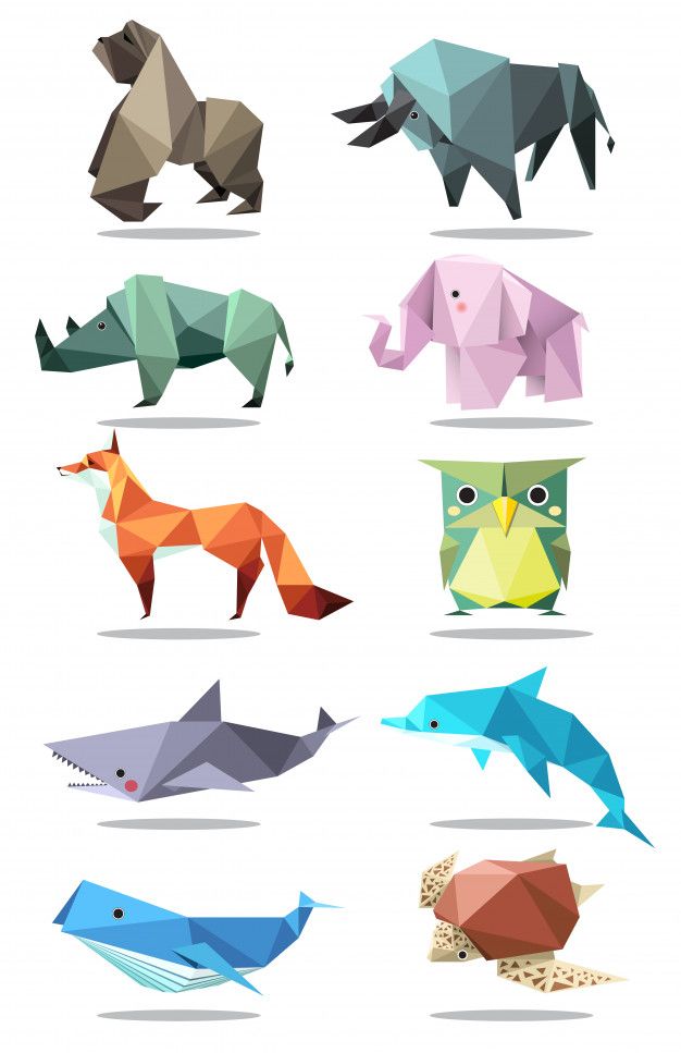 different types of origami animals