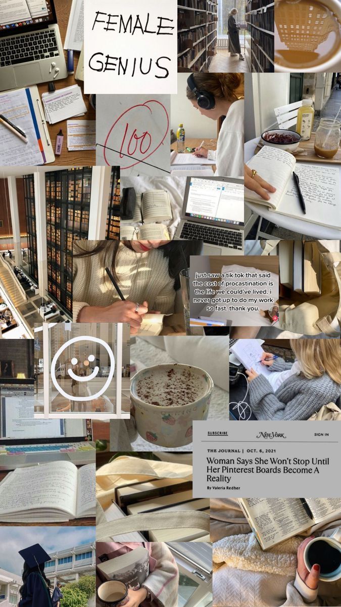 collage of various images including books, laptops and other items with writing on them