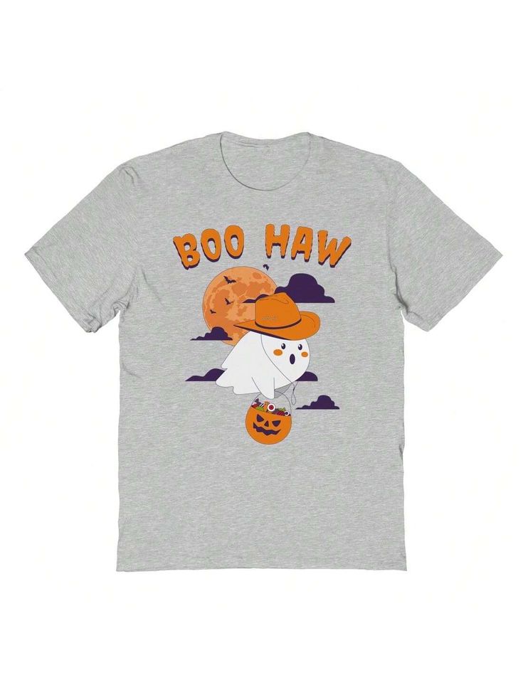 COMFY & COOL: Nearly There offers graphic shirts made of materials that are durable, comfortable, and easy to care for. Whether you're looking for a funny, inspirational, or pop-culture-inspired graphic shirt, we've got you covered.Nearly There Boo Haw Halloween Graphic Cotton Short-Sleeve T-Shirt Sport Grey Casual  Short Sleeve Cotton Animal,Cartoon,Letter  Medium Stretch  Men Clothing, size features are:Bust: ,Length: ,Sleeve Length: Novelty Fan Merchandise T-shirt With Letter Print, Halloween Graphic T-shirt With Relaxed Fit, Halloween Graphic T-shirt Relaxed Fit, Halloween Graphic Design Relaxed Fit T-shirt, Funny Graphic Crew Neck Shirt, Novelty Crew Neck Shirt With Screen Print, Halloween Novelty Shirt With Graphic Print, Halloween Graphic Tee Shirt With Graphic Design, Halloween Novelty T-shirt With Graphic Print