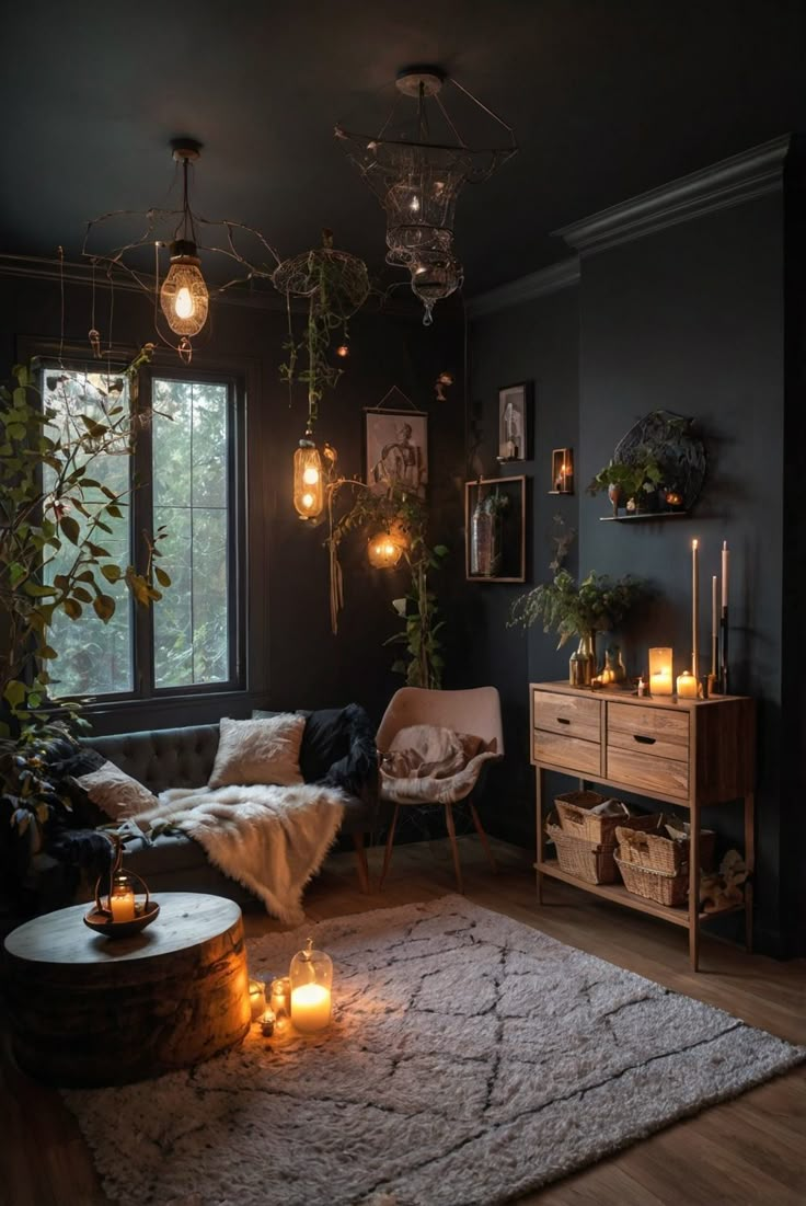 Fall Furniture , Autumn Cozy Fall ,Decor Easy Fall ,
Decor Neutral Fall ,Decor Fall ,Decor Inspiration ,Fall Decor Ideas Living Room Dark Decor, Black Boho Interior Design, Dark Colors Interior Design, Edgy Boho Living Room, Bedroom Interior Boho, Boho Interior Design Bohemian Homes, Dark Bohemian Aesthetic, Black Earthy Aesthetic, Moody Boho Decor