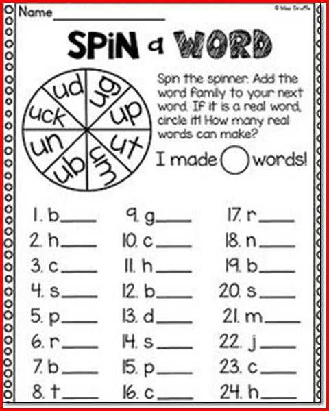 a spin and word worksheet for students to practice their spelling skills with the words spin