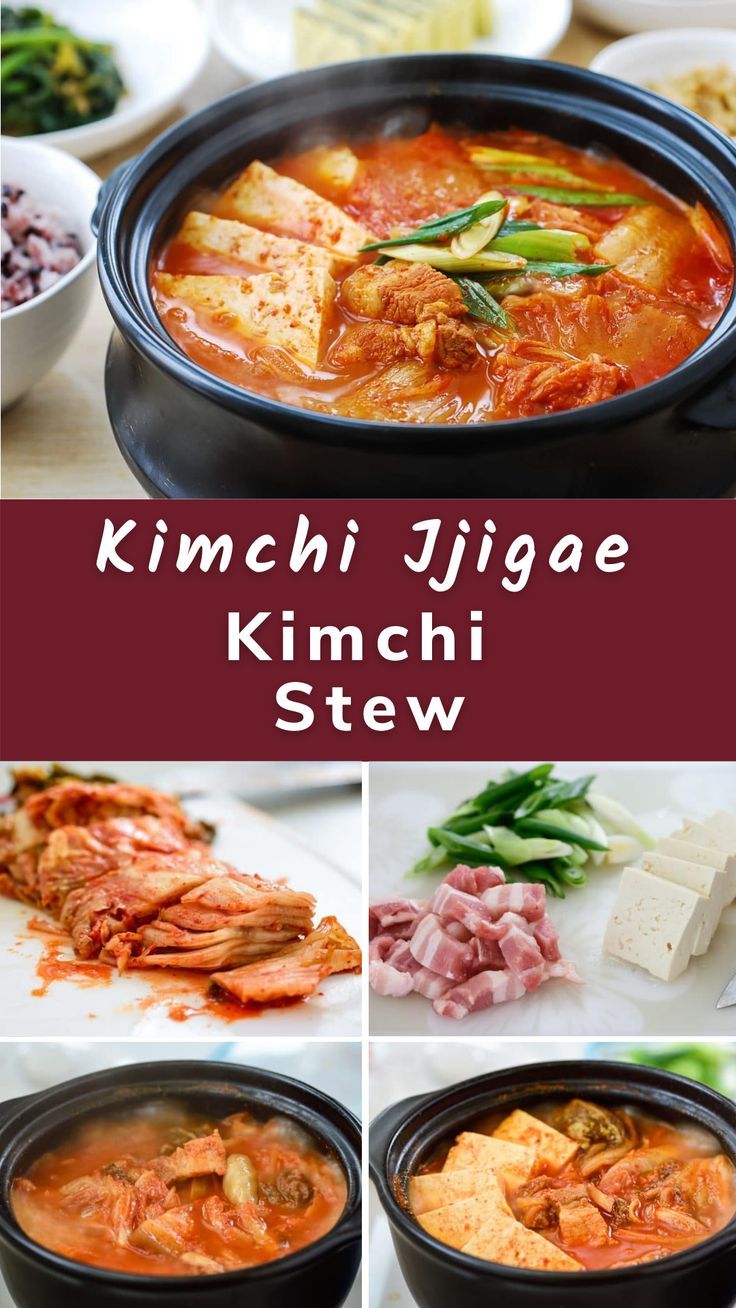 kimchi jigae is a traditional japanese dish made with meats and vegetables