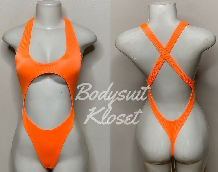 Welcome to my shop Let's Make Money Together 💕 DETAILS  * Handmade Item  * Materials: Nylon, Shiny Spandex * Front Cut-Out Bodysuit  * Never used  DESCRIPTION  * Thong Bodysuit  * Neon Orange Spandex * 4 way stretch Fabric * Mannequin is wearing Small (may choose sizing at checkout) SHIPPING  My current shipping turnaround is really quick 1 to 2 days  RETURNS & EXCHANGES  No refunds or exchanges if you have any issues with your purchase please feel free to reach me personally. I can accommodate Fabric Mannequin, Club Attire, Halloween Ball, Cutout Bodysuit, 4 Way Stretch Fabric, Rave Outfits, Neon Orange, Womens Bodysuit, Catsuit