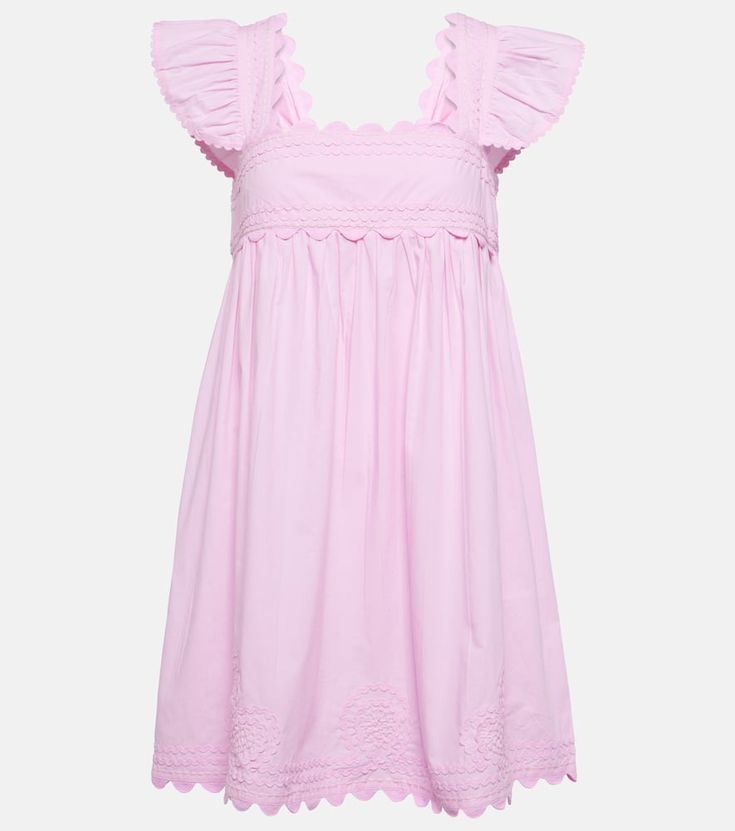 Find JULIET DUNN Embroidered Cotton Minidress on Editorialist. Material: 100% cotton. Care instructions: machine wash at 30 degrees. Made in India. Designer color name: Pale Pink. Closure: zipped side. Fitted Cotton Broderie Anglaise Dress, Chic Cotton Dress With Floral Embroidery, Feminine Embroidered Cotton Dresses, Feminine Cotton Dresses With Broderie Anglaise, Fitted Cotton Mini Dress With Broderie Anglaise, Cotton Broderie Anglaise Knee-length Dress, Spring Cotton Embroidered Dress For Daywear, Spring Embroidered Cotton Dress For Daywear, Cotton Embroidered Spring Dress For Daywear