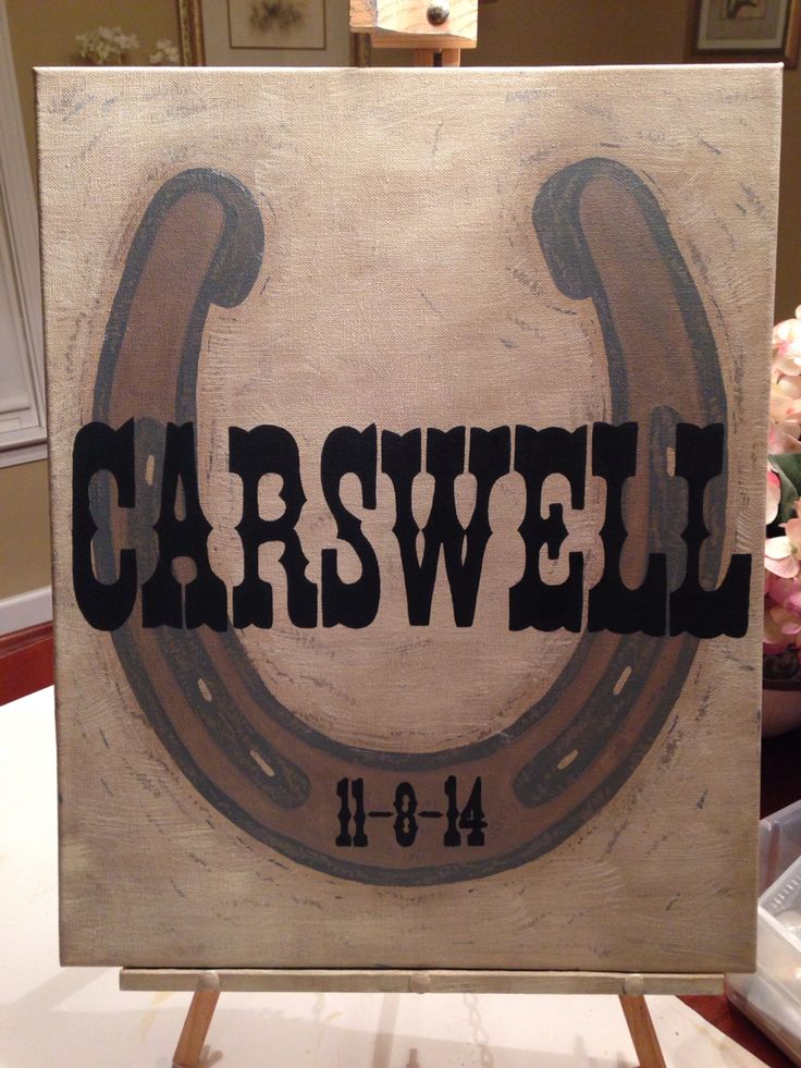 a painting with the words carwell on it