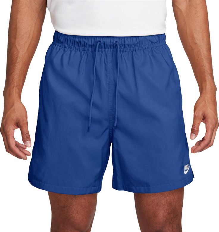 Looking for sporty shorts that are as comfortable as they are versatile? Pull on a pair of Nike Men’s Club 6” Woven Flow Shorts and take on the day with confidence. Mesh lining keeps the air flowing so you stay cool, while the relaxed fit through the seat and thighs prevents the shorts from feeling restrictive. Taking a few items with you? Hand pockets combine with a hook-and-loop closure back pocket to ensure plenty of storage. The soft elastic waistband and external drawcord secure your fit, a Nike Moisture-wicking Short Swim Trunks, Nike Moisture-wicking Swim Trunks, Nike Athleisure Athletic Shorts For Beach, Nike Athleisure Beach Athletic Shorts, Nike Sporty Beach Shorts, Nike Swim Trunks With Built-in Shorts For Beach, Nike Swim Trunks With Built-in Shorts, Nike Sporty Short Swim Trunks, Nike Sporty Swim Trunks