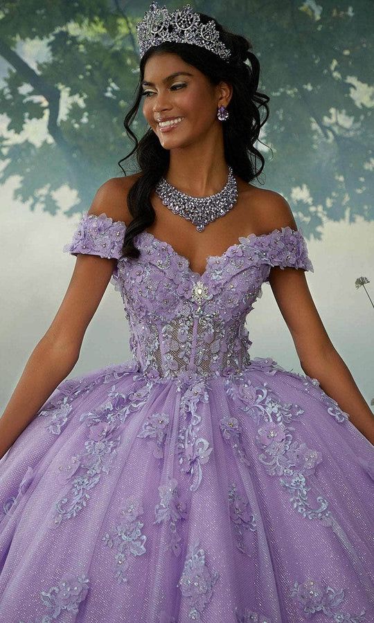 Purple Quinceanera Dresses – Couture Candy Quinceanera Stuff, Purple Quince, Quinceanera Tiaras, Off Shoulder Ball Gown, Dama Dresses, Tulle Balls, Floral Embellishment, Quinceanera Ideas, Cinderella Divine