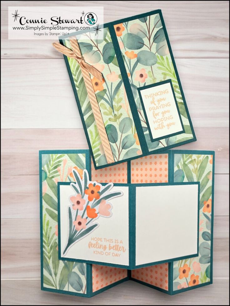 some cards are stacked on top of each other with the words, flowers and leaves