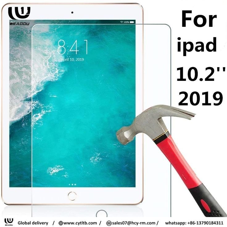 an ipad with a hammer on it and the words for ipad 10 2 2012 written below