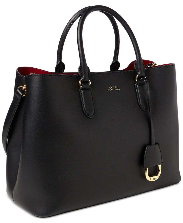 Lauren Ralph Lauren Dryden Marcy Leather Tote Cheap Purses, Fall Handbags, Popular Handbags, Coach Tote, Black Handbag, Trendy Handbags, Handbags Affordable, Cheap Handbags, School Books