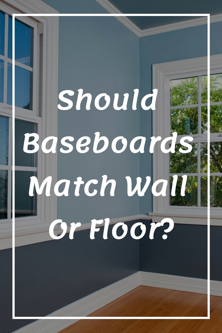 an empty room with the words should baseboards match wall or floor?