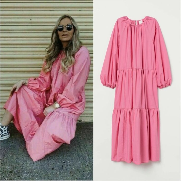 Questions? Leave A Comment Below! Bubblegum Pink, New With Tags. H&m Long Sleeve Cotton Dresses, Multicolor Maxi Dress, Blue Sweater Dress, White Skater Dresses, White Floral Midi Dress, Sparkly Mini Dress, Snake Skin Dress, White Embroidered Dress, Casual Party Dresses