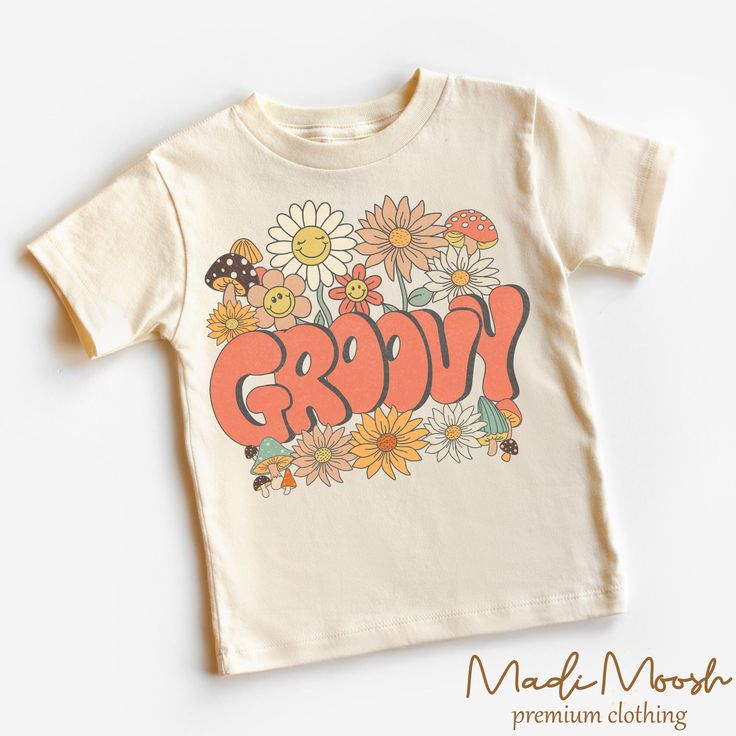 FREE SHIPPING ON ALL ORDERS $35 AND UP ** Welcome to Madi Moosh this is the sister store to Madi Moosh Boutique where we have sold over 80 thousand shirts and received over 13 thousand feedbacks. Our goal as always is to supply high quality kids and adult clothing for all occasions. About our process:   - All orders are made to order and printed using Direct To Garment printing technology. Unlike other garment decorating processes, this process allows for a super soft print that will last for ye Groovy Short Sleeve T-shirt With Funny Print, Vintage Unisex T-shirt For Spring, Retro Cotton T-shirt For Spring, Cute Printed Tops For Fall, Groovy Short Sleeve T-shirt With Letter Print, Cute Spring Tops In Organic Cotton, Groovy Summer T-shirt With Letter Print, Cute Custom Print Summer T-shirt, Fun Printed Spring Shirt