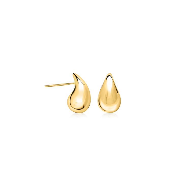 Ross-Simons - 10kt Yellow Gold Teardrop Earrings. Canaria fine jewelry. Perfect for everyday wear, these genuine 10kt gold wardrobe essentials are fashionable, fun and designed to last a lifetime. Strong and durable, our collection of gold classics is always a great value. These glossy 10kt yellow gold teardrop earrings are a trending topic worthy of your attention. Priced to please, this pair will be your new favorite! Post/clutch, 10kt yellow gold teardrop earrings. Gold Wardrobe, Gold Teardrop Earrings, Trending Topic, Fine Jewelery, Teardrop Earrings, Wardrobe Essentials, Everyday Wear, Fine Jewelry, Jewelry Earrings