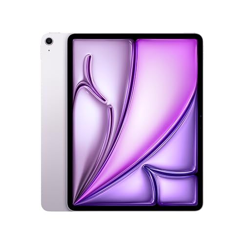 the back side of an ipad pro with purple and white swirls on it, against a white background