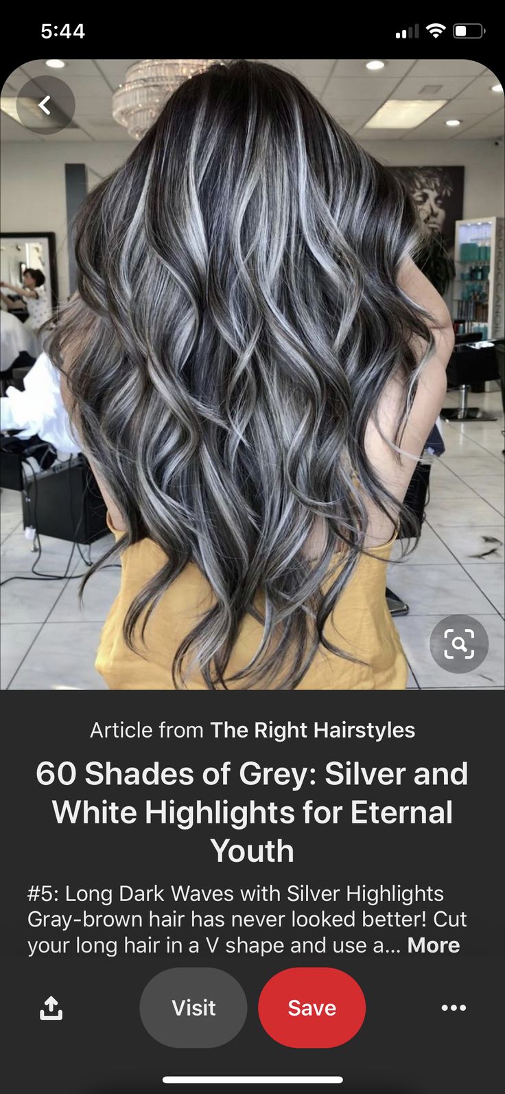 Long Hair V Cut, Grey Brown Hair, Dark Waves, Grey Blending, Color Tips, Amazing Hairstyles, Silver Highlights, Hair With Highlights, Blending Gray Hair